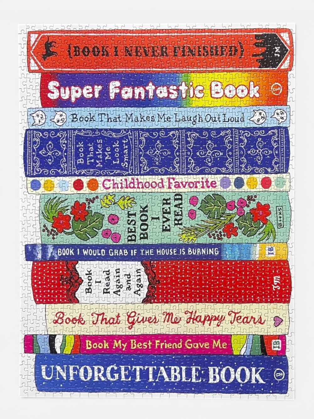 Like New! 1000 Piece < Ideal Bookshelf > Jigsaw Puzzle | Stack of Hardback Books